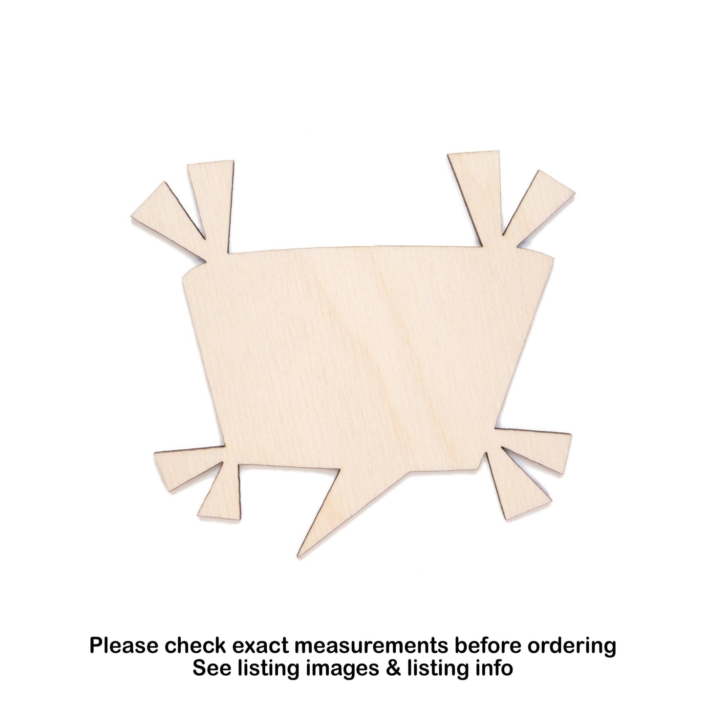 Excited Speech Bubble Wood Cutout - Laser Cut Unfinished Craft Shape - Multiple Sizes