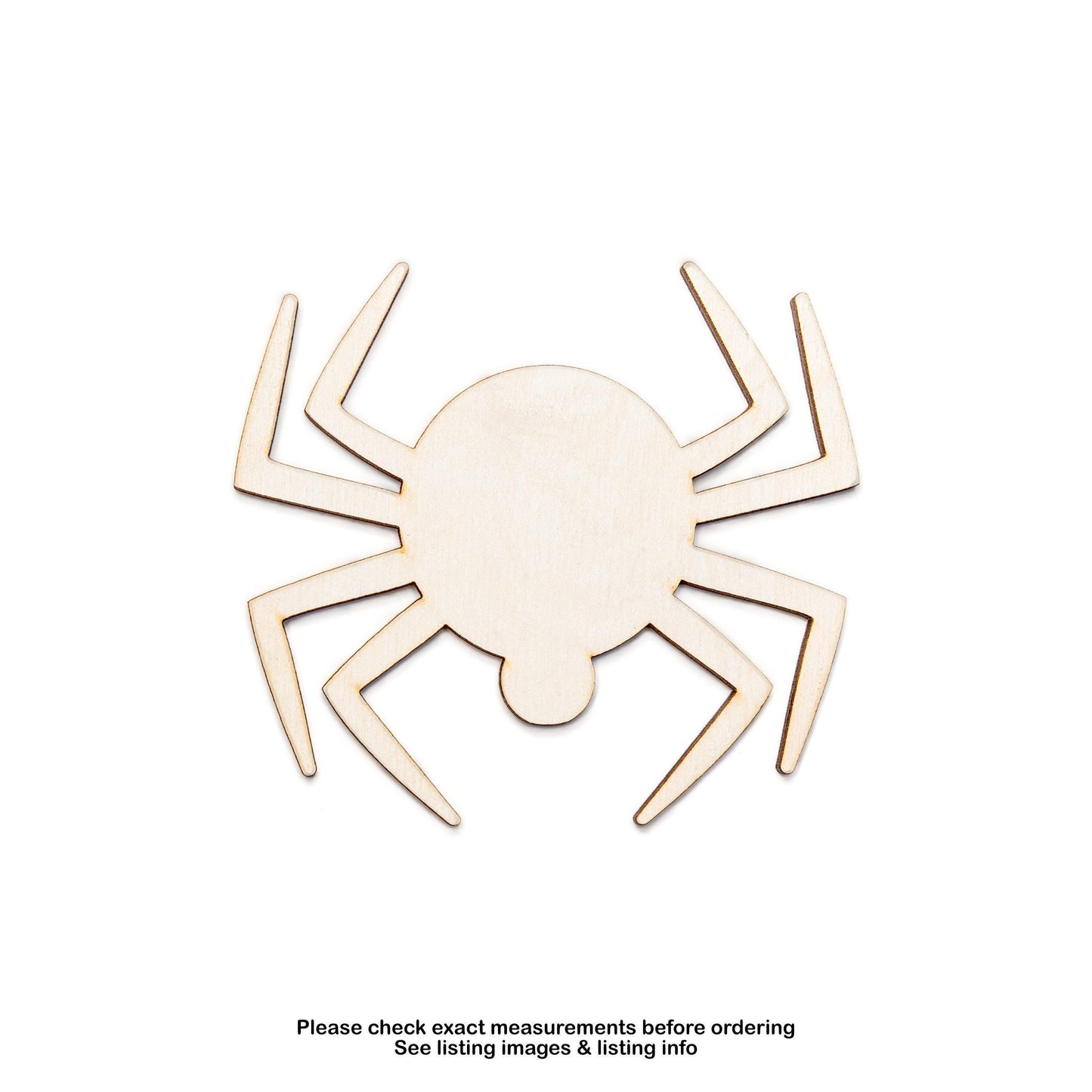 Spider Chunky Blank Wood Cutout - Laser Cut Unfinished Craft Shape - Multiple Sizes