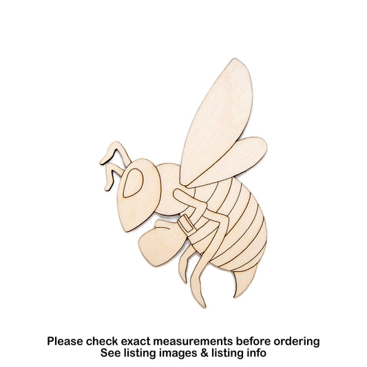 Bee Boxing Detailed Wood Cutout - Laser Cut Unfinished Craft Shape - Multiple Sizes