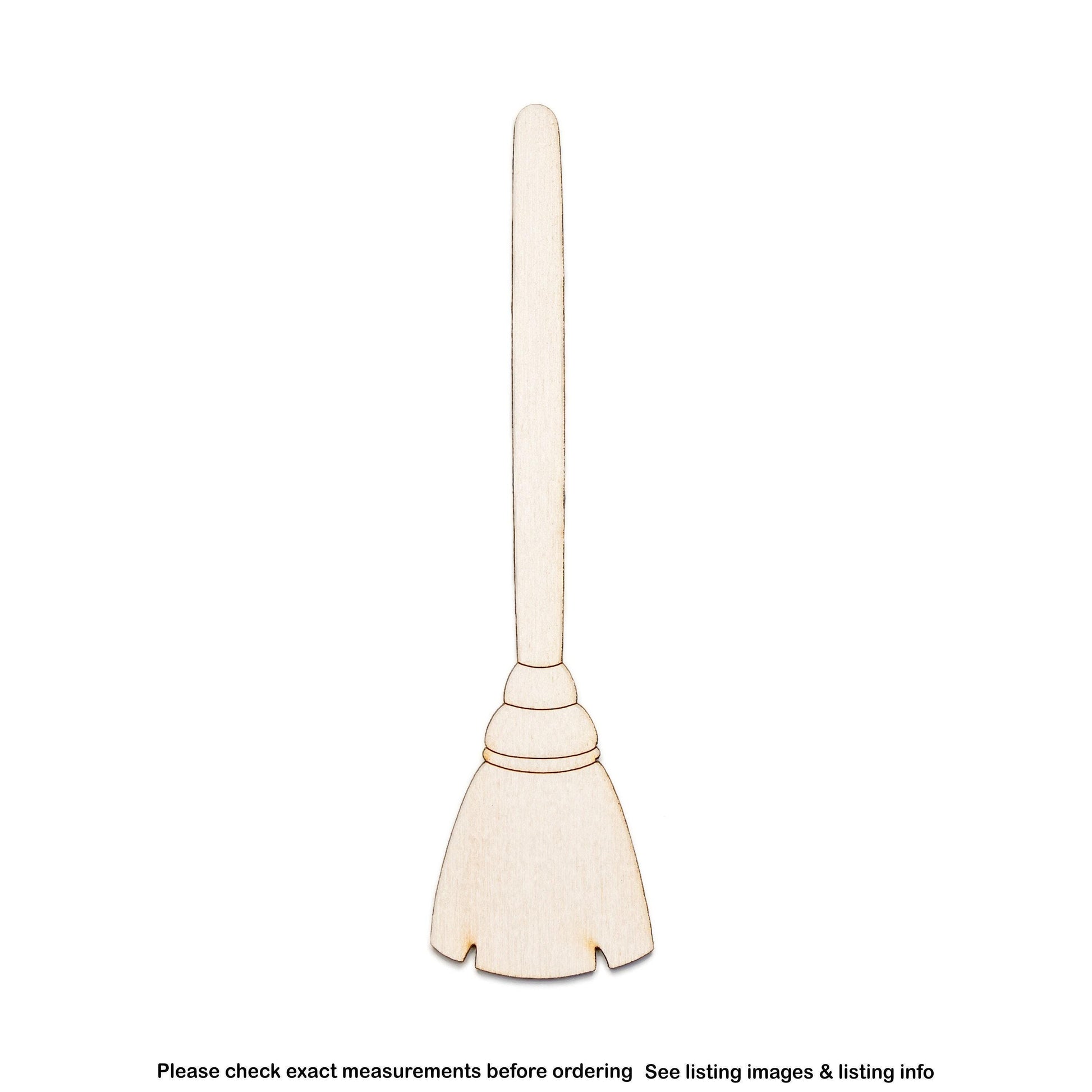 Broom Wood Cutout - Laser Cut Unfinished Craft Shape - Multiple Sizes
