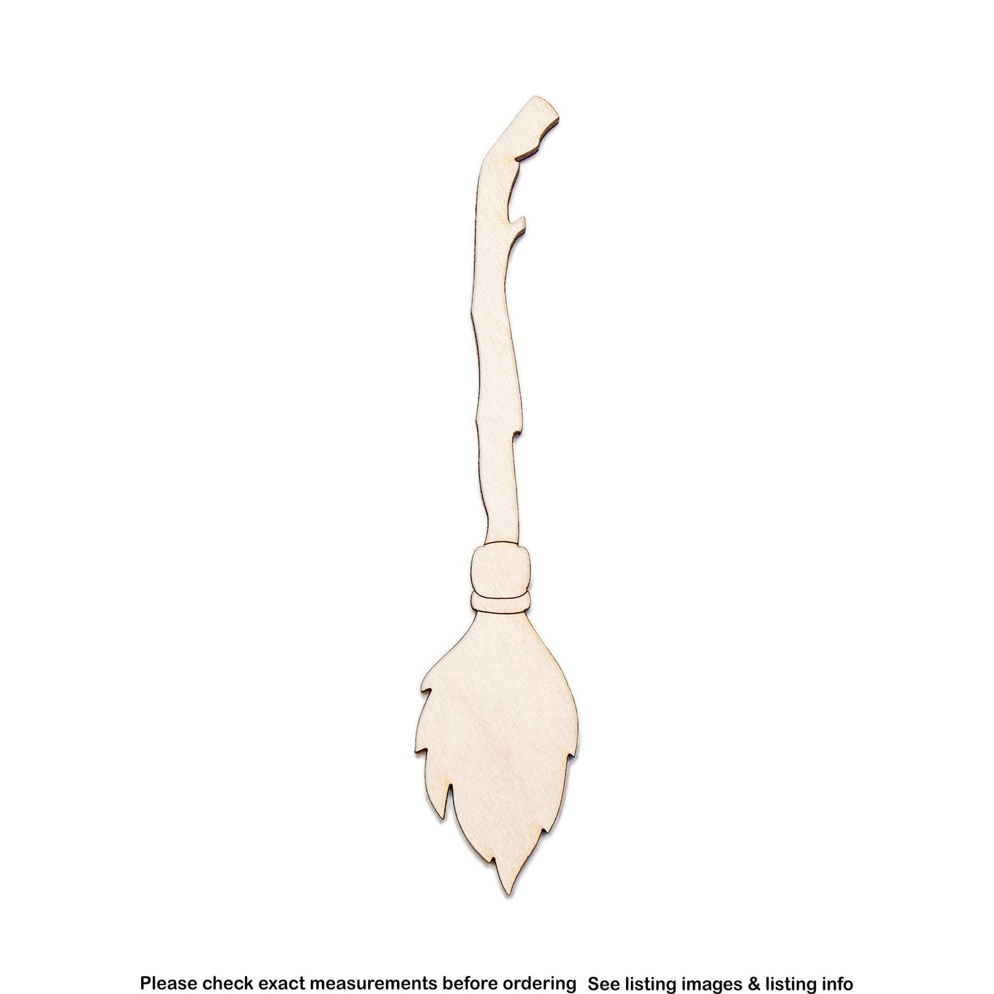 Witch Broom Branch Stem Wood Cutout - Laser Cut Unfinished Craft Shape - Multiple Sizes