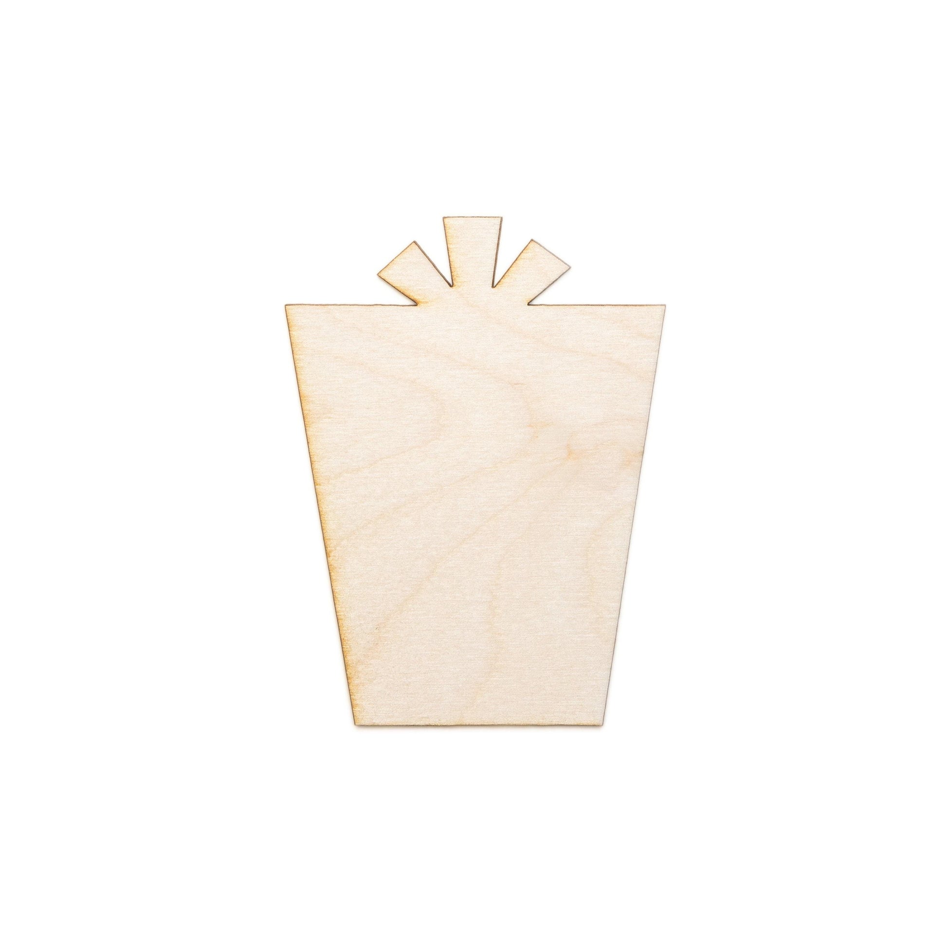Gift Box Blank Wood Cutout - Laser Cut Unfinished Craft Shape - Multiple Sizes