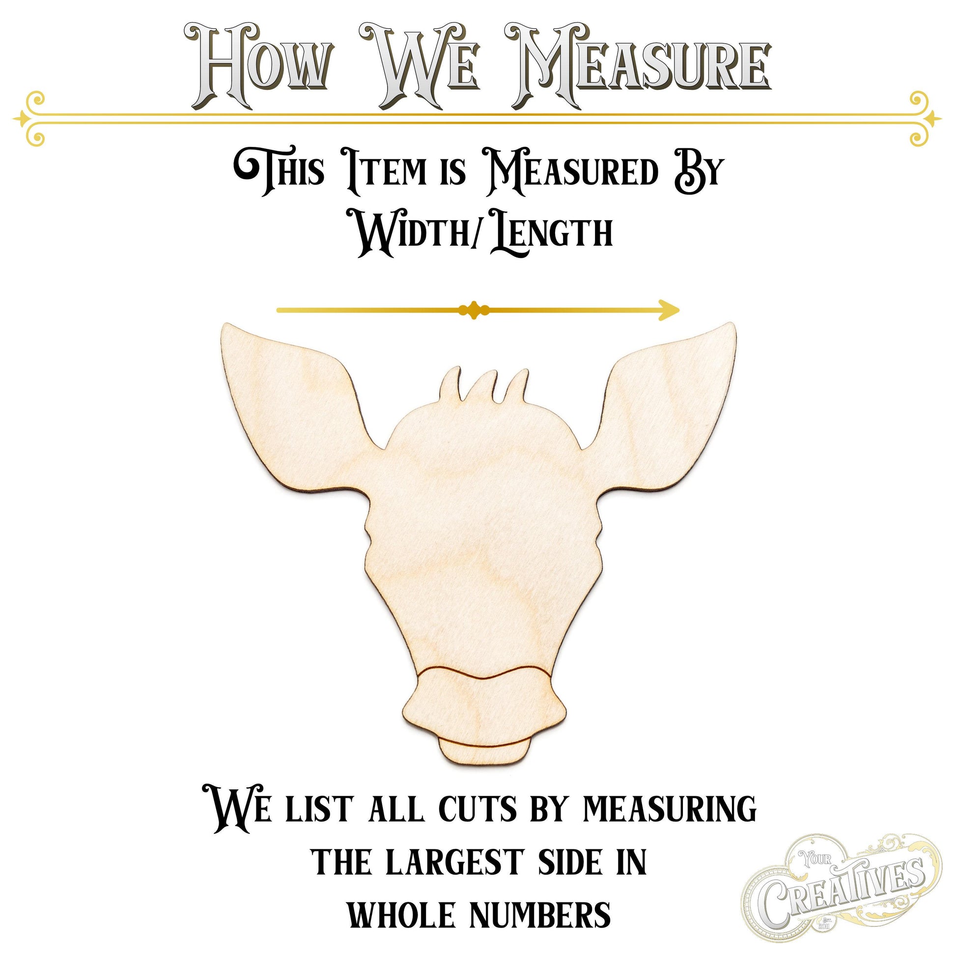 Baby Calf Blank Wood Cutout - Laser Cut Unfinished Craft Shape - Multiple Sizes