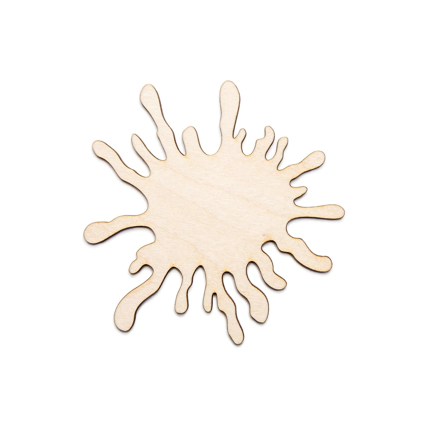 Paint Splatter Wood Cutout - Laser Cut Unfinished Craft Shape - Multiple Sizes