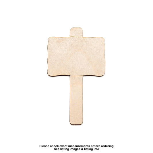 Picket Lawn Sign Wood Cutout - Laser Cut Unfinished Craft Shape - Multiple Sizes