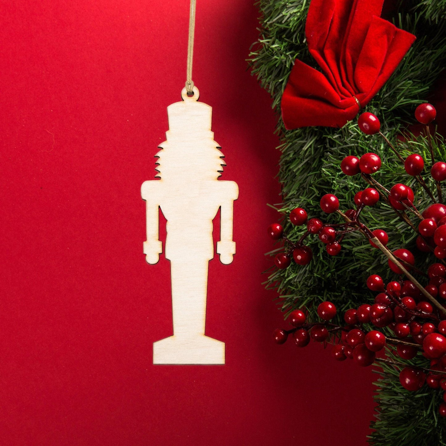 Soldier Nutcracker Blank Wood Ornament - Laser Cut Unfinished Holiday Craft Shape