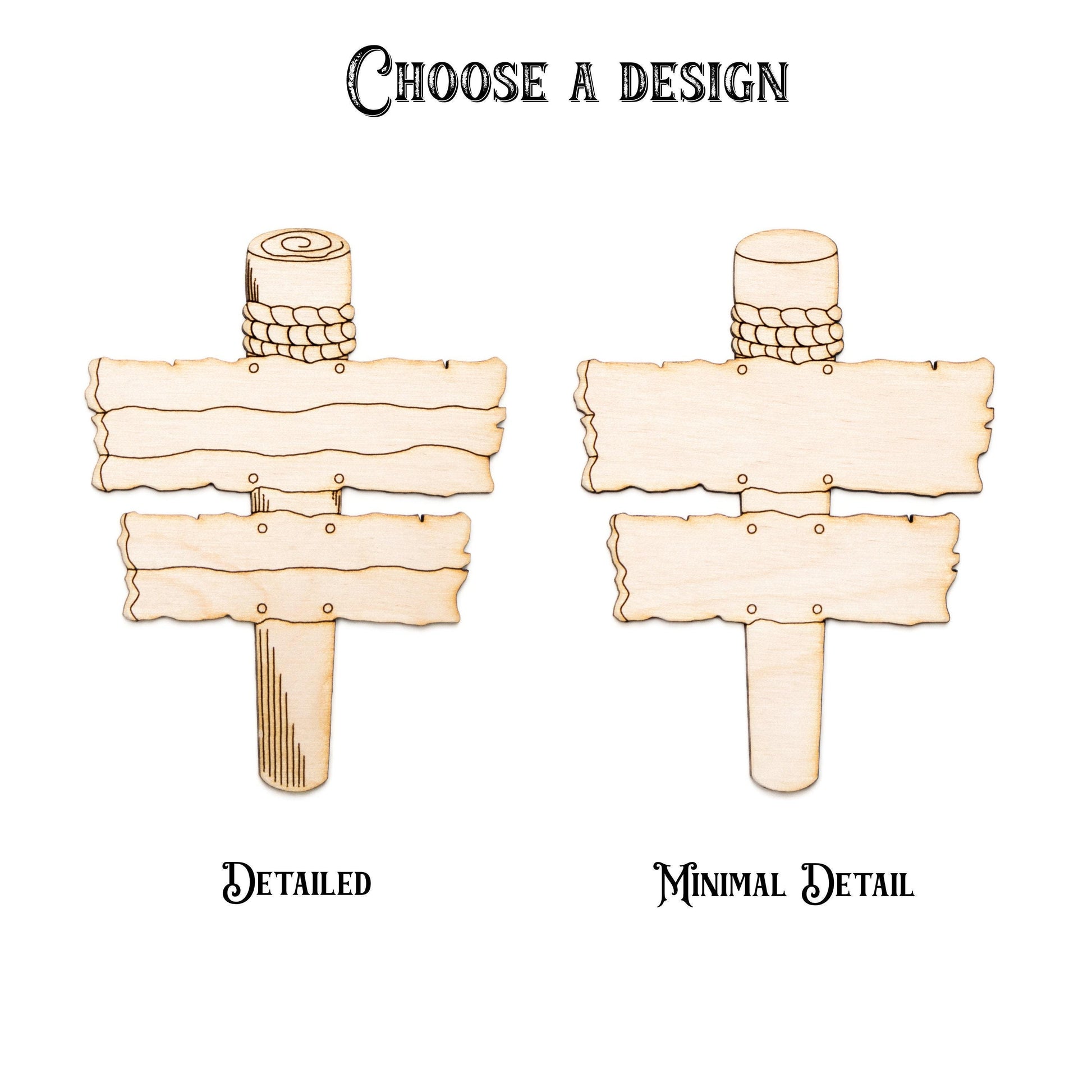 Wood Planks Sign Wood Cutout - Laser Cut Unfinished Craft Shape - Multiple Sizes