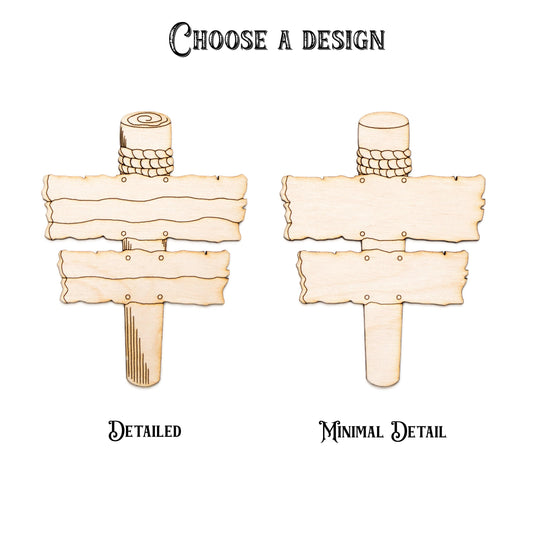 Wood Planks Sign Wood Cutout - Laser Cut Unfinished Craft Shape - Multiple Sizes