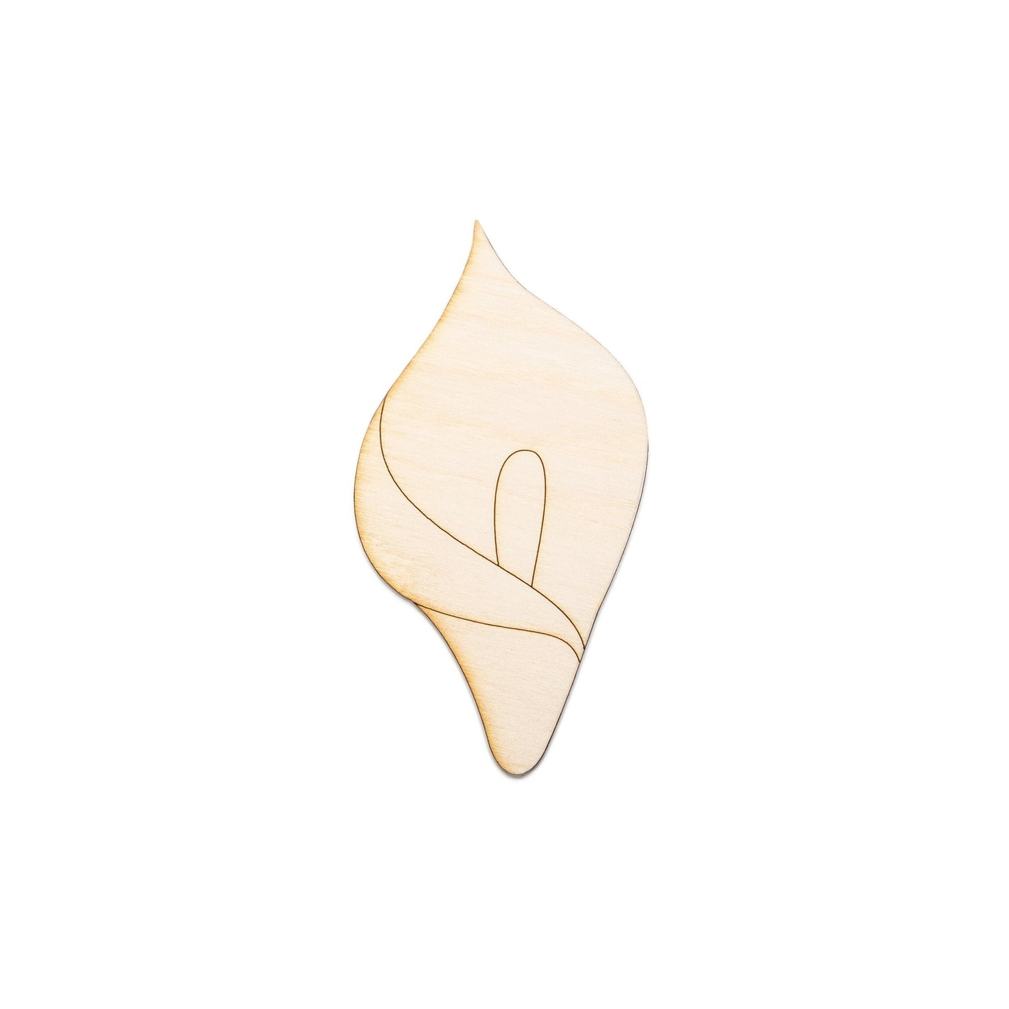 Lily Flower Wood Cutout - Laser Cut Unfinished Craft Shape - Multiple Sizes
