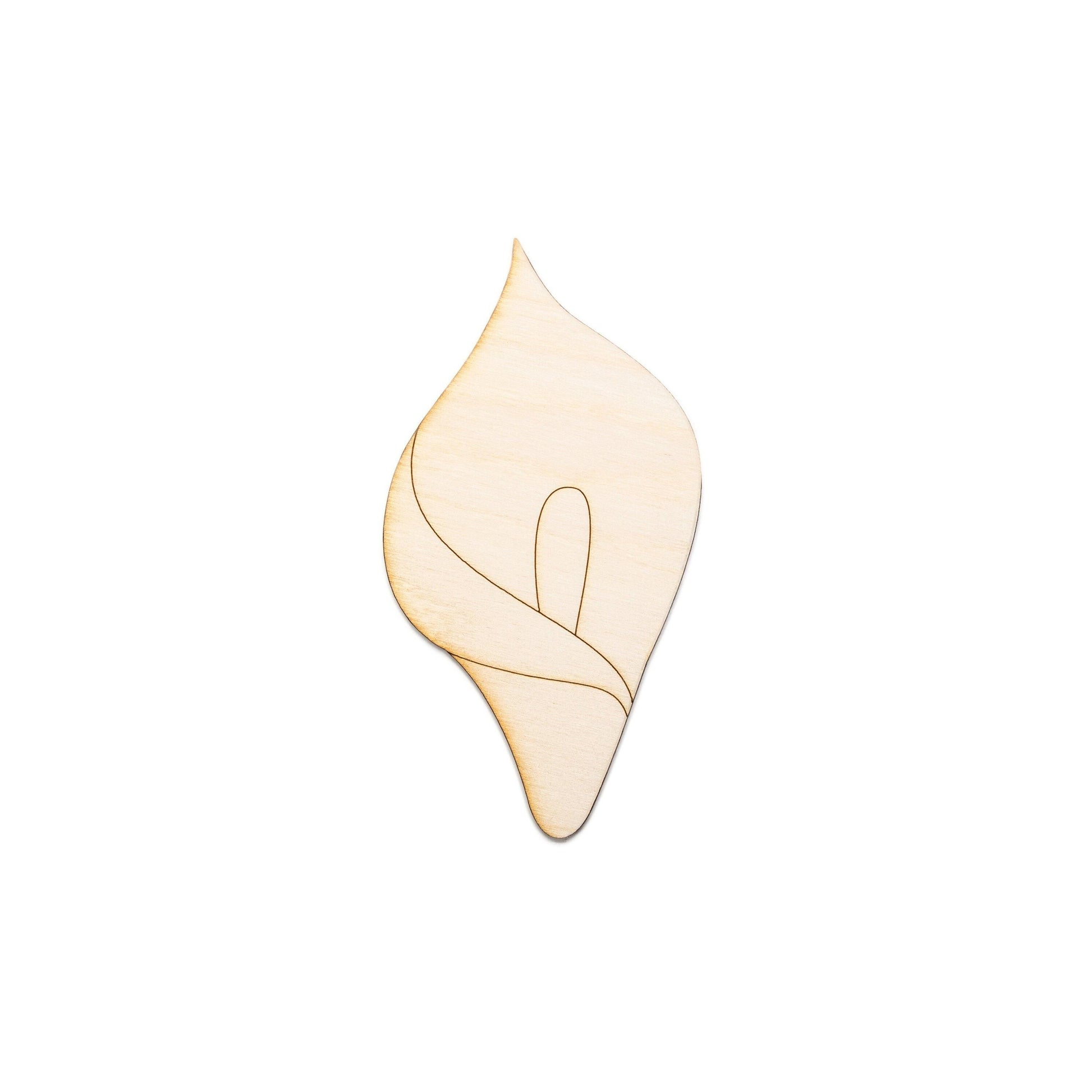 Lily Flower Wood Cutout - Laser Cut Unfinished Craft Shape - Multiple Sizes
