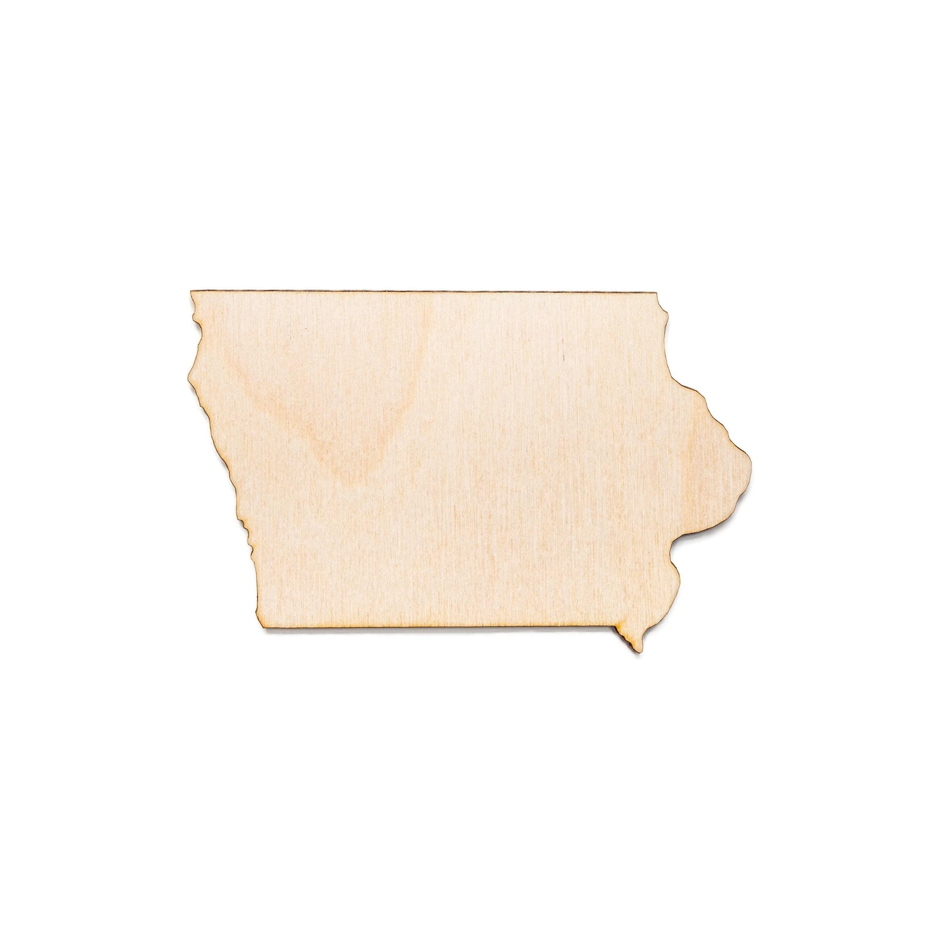 Iowa State Wood Cutout - Laser Cut Unfinished Craft Shape - Multiple Sizes