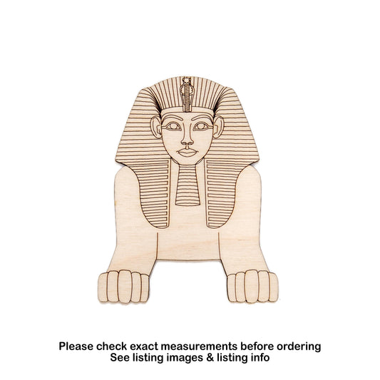 Sphinx Egyptian Detailed Wood Cutout - Laser Cut Unfinished Craft Shape - Multiple Sizes