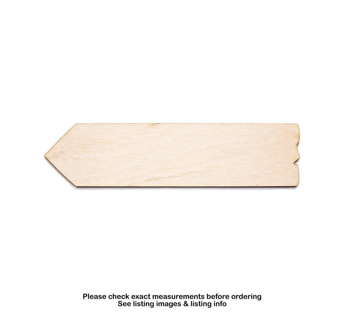 Arrow Plank Sign Blank Wood Cutout - Laser Cut Unfinished Craft Shape - Multiple Sizes