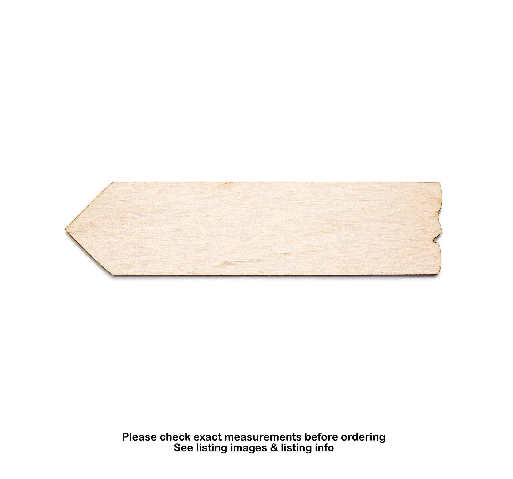Arrow Plank Sign Blank Wood Cutout - Laser Cut Unfinished Craft Shape - Multiple Sizes