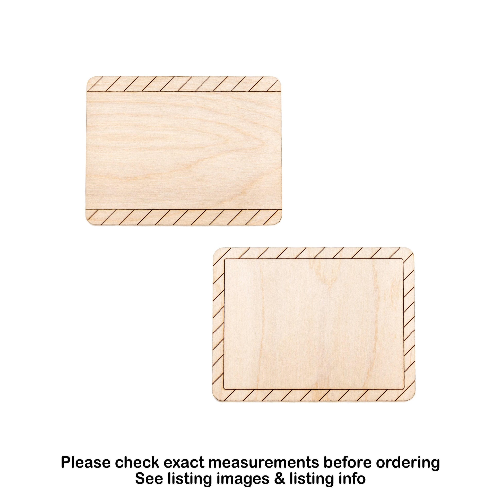 Hazard Sign Wood Cutout - Laser Cut Unfinished Craft Shape - Multiple Sizes