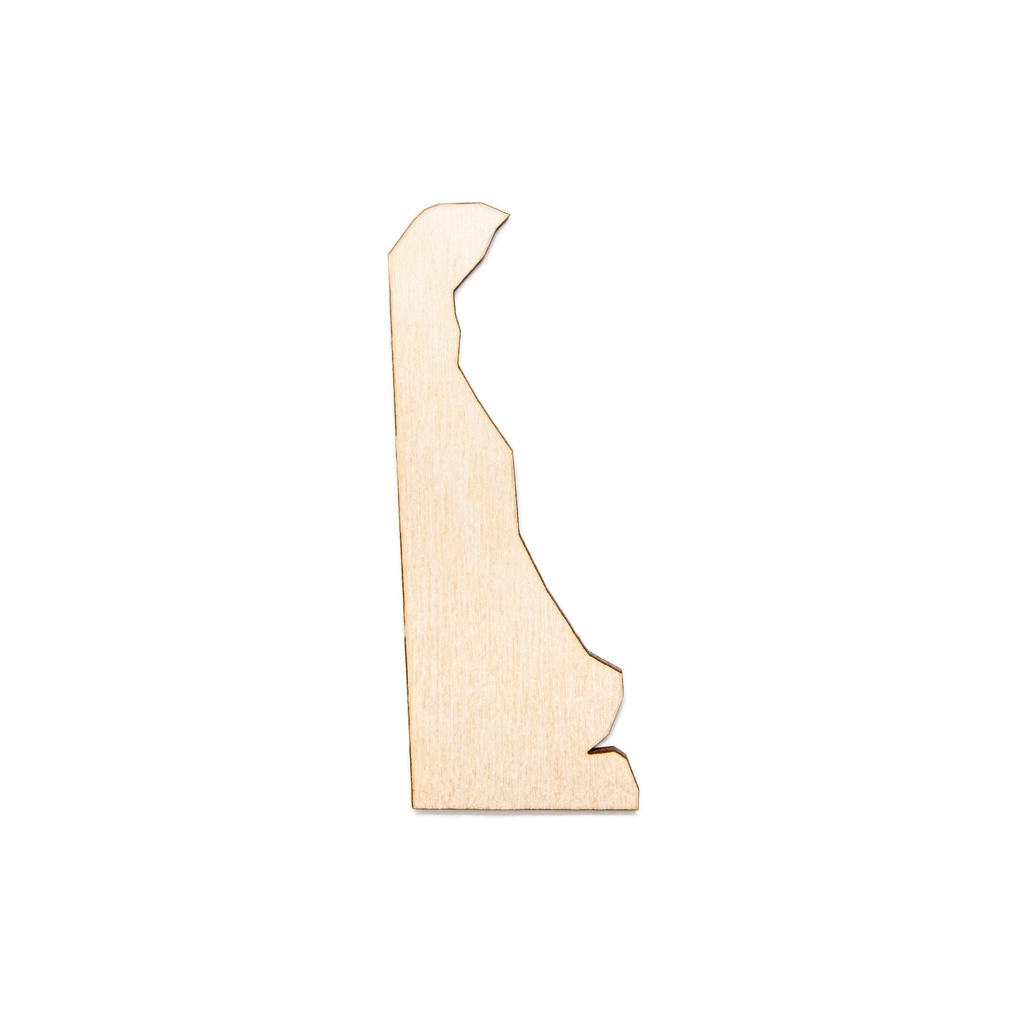 Delaware Wood Cutout - Laser Cut Unfinished Craft Shape - Multiple Sizes