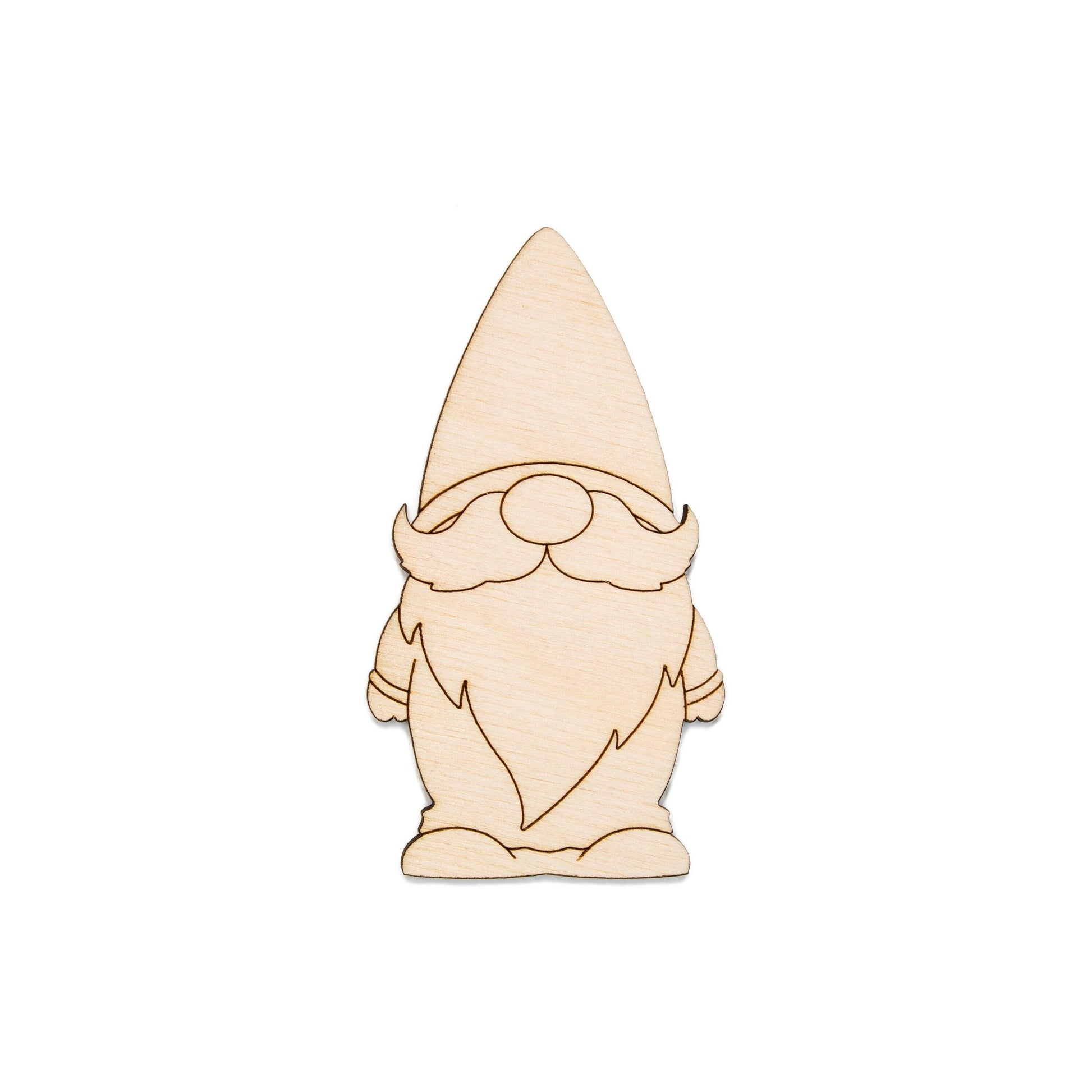 Gnomes Wood Cutout Classic Or Rugged - Laser Cut Unfinished Craft Shape - Multiple Sizes