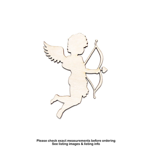 Cupid Blank Wood Cutout - Laser Cut Unfinished Craft Shape - Multiple Sizes