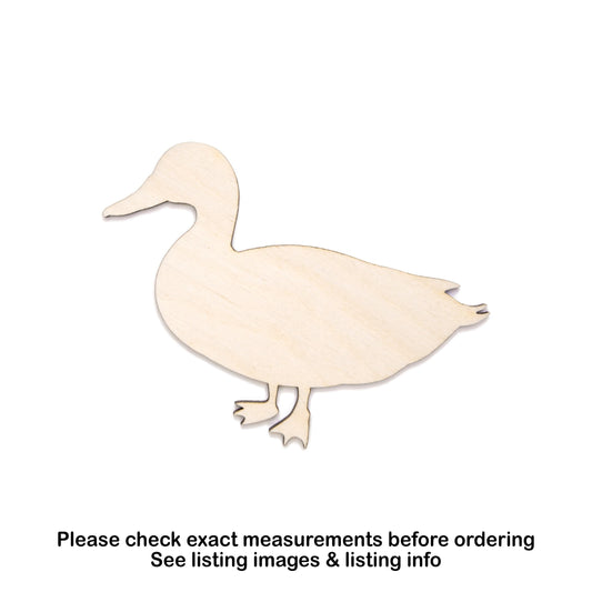 Duck With Feet Blank Cutout - Laser Cut Unfinished Craft Shape - Multiple Sizes