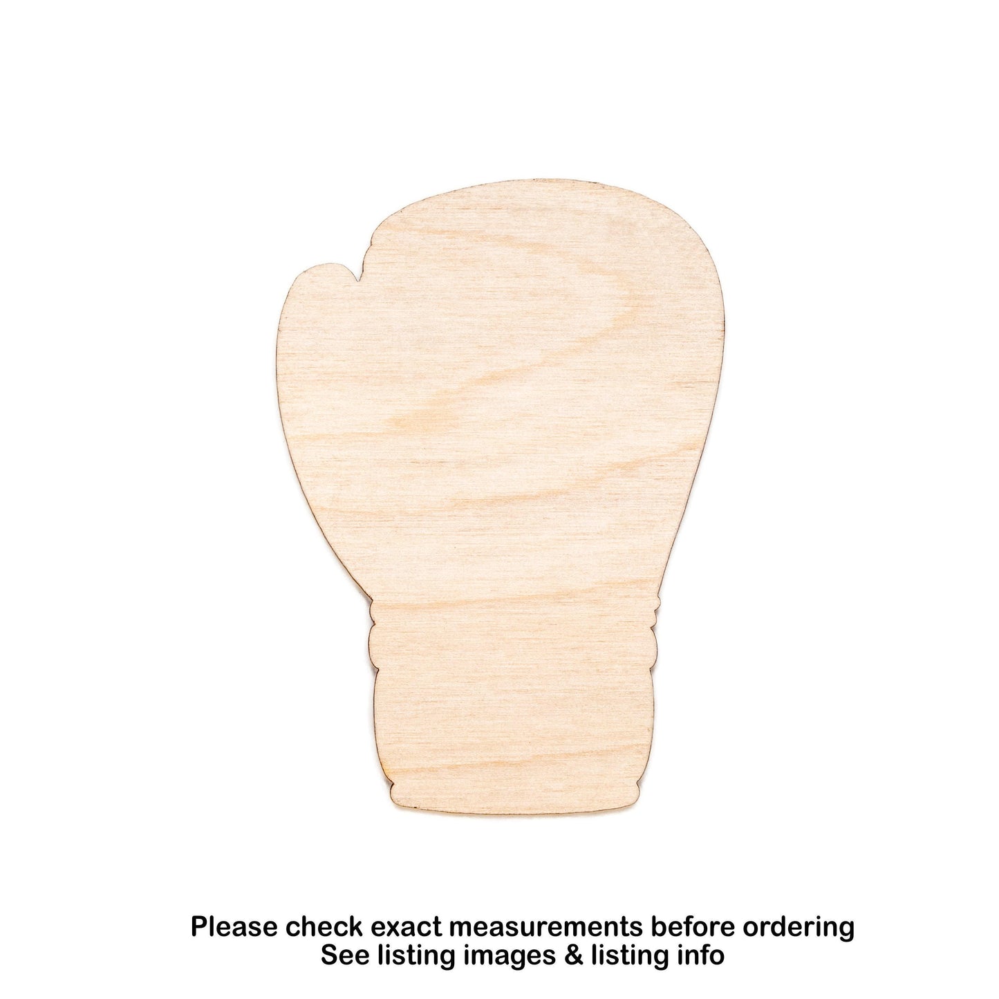 Boxing Glove Blank Wood Cutout - Laser Cut Unfinished Craft Shape - Multiple Sizes