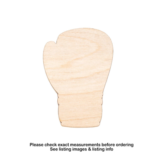 Boxing Glove Blank Wood Cutout - Laser Cut Unfinished Craft Shape - Multiple Sizes