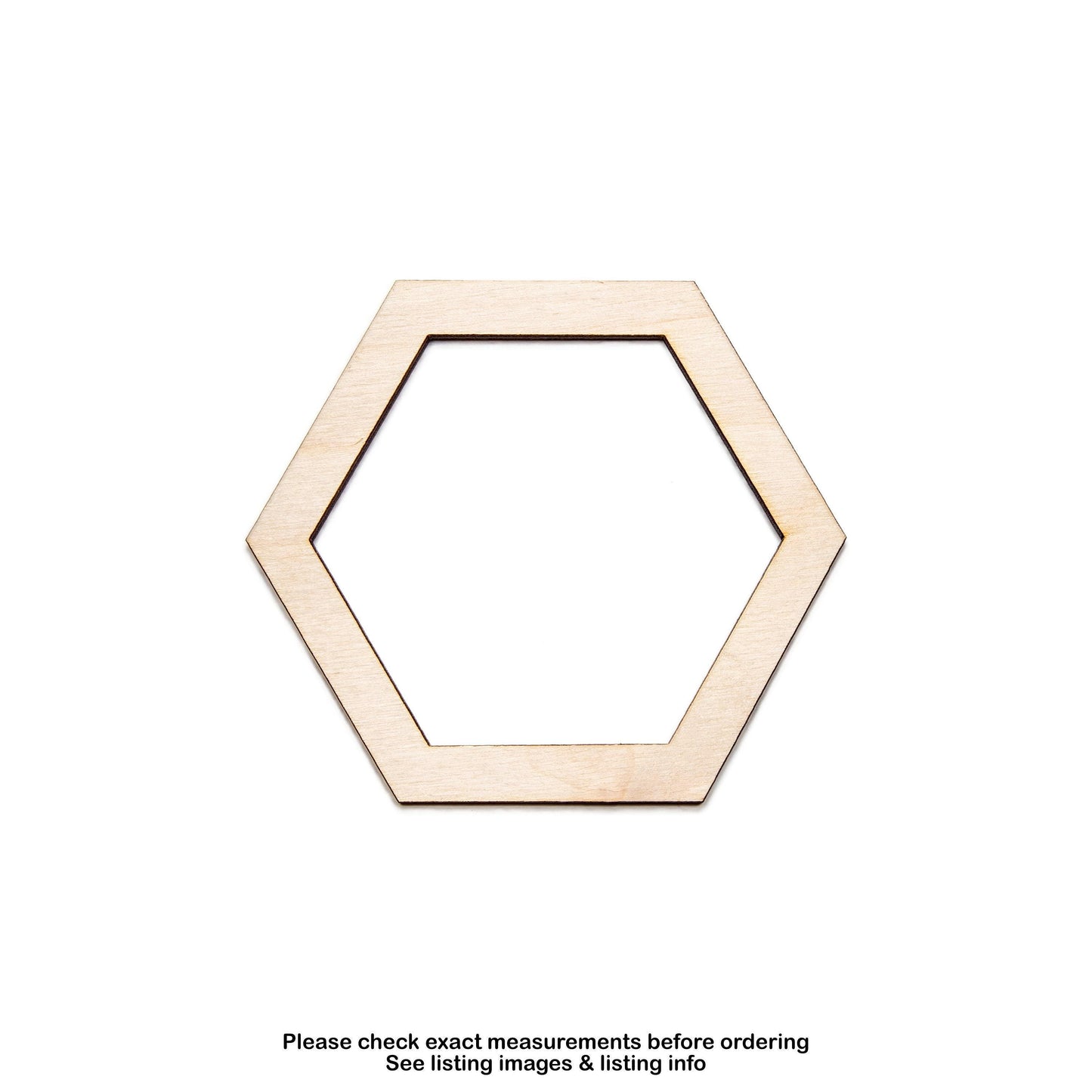 Open Honeycomb Blank Wood Cutout - Laser Cut Unfinished Craft Shape - Multiple Sizes