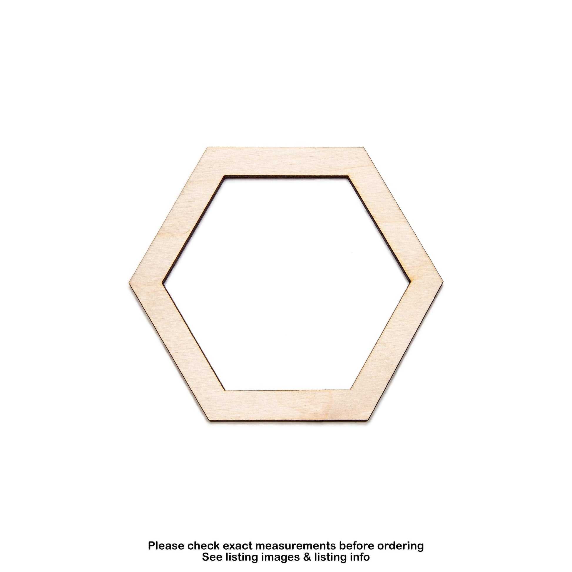 Open Honeycomb Blank Wood Cutout - Laser Cut Unfinished Craft Shape - Multiple Sizes