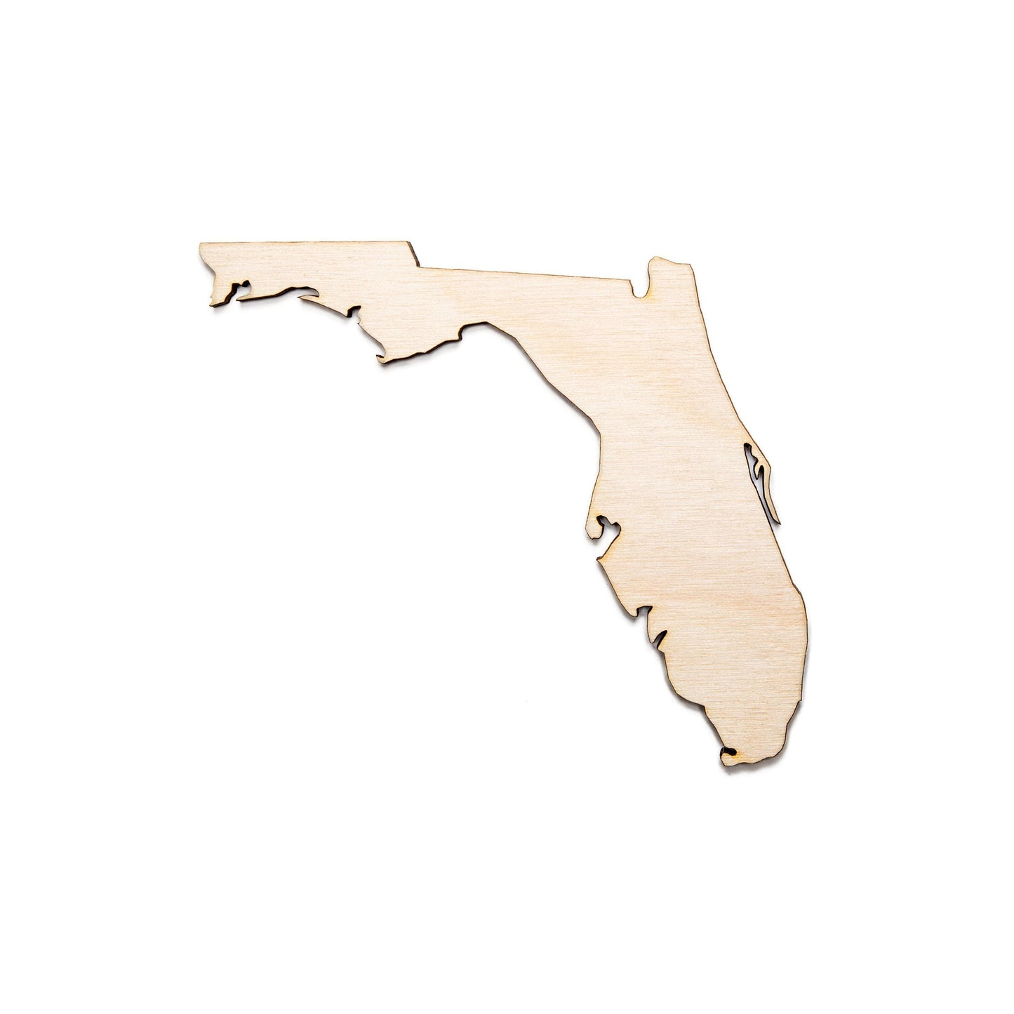 Florida State Wood Cutout - Laser Cut Unfinished Craft Shape - Multiple Sizes