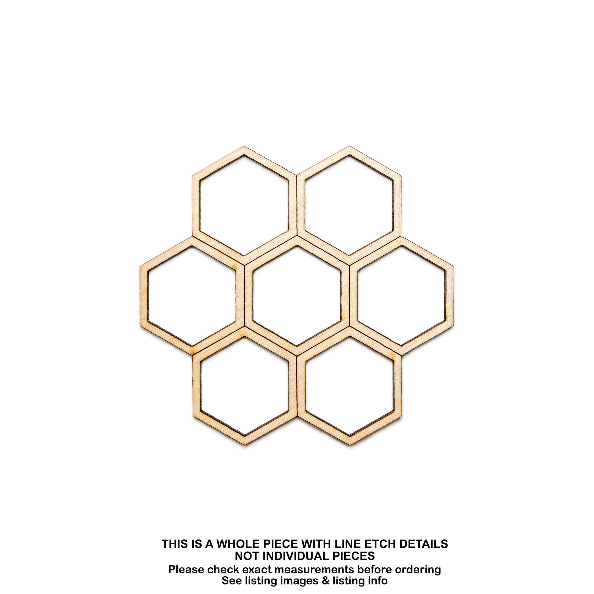 Honeycomb Round Open Detailed Wood Cutout - Laser Cut Unfinished Craft Shape - Multiple Sizes