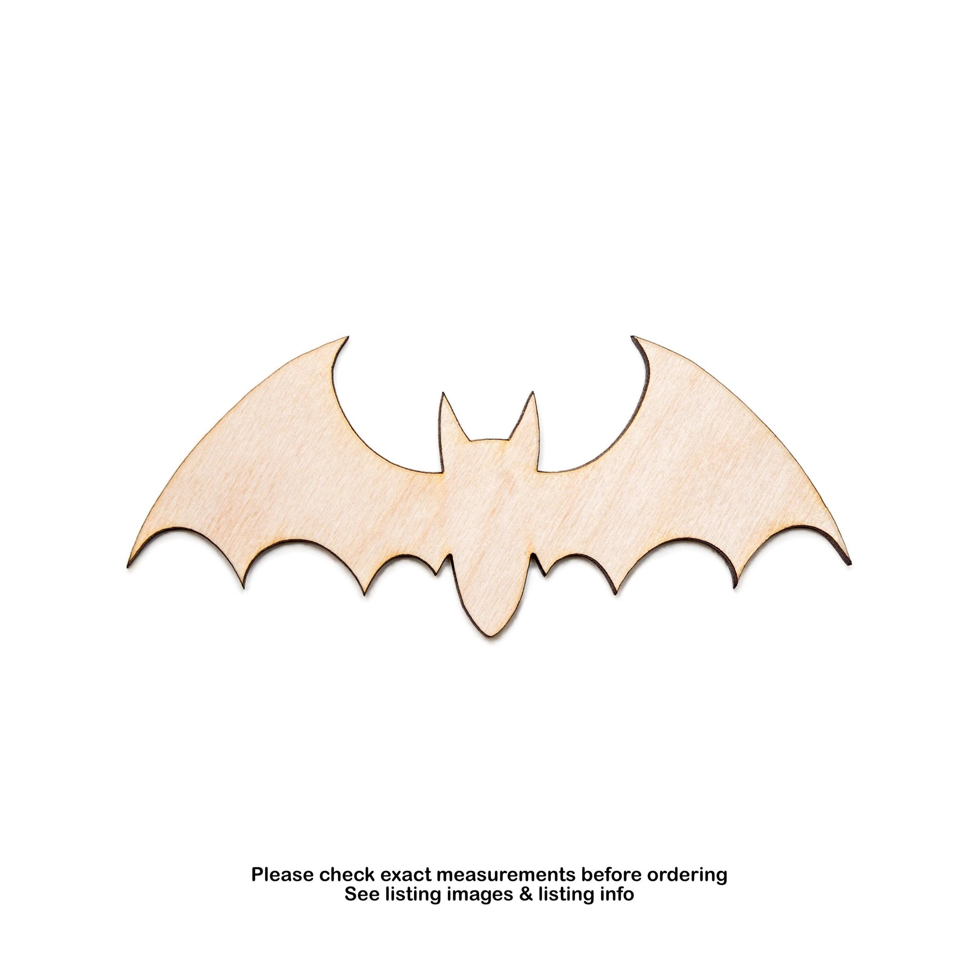 Bat Wicked Blank Wood Cutout - Laser Cut Unfinished Craft Shape - Multiple Sizes