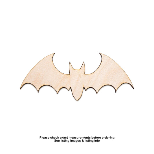 Bat Wicked Blank Wood Cutout - Laser Cut Unfinished Craft Shape - Multiple Sizes