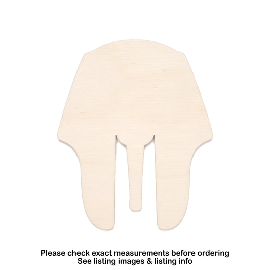 Tutankhamun Head Blank Wood Cutout - Laser Cut Unfinished Craft Shape - Multiple Sizes