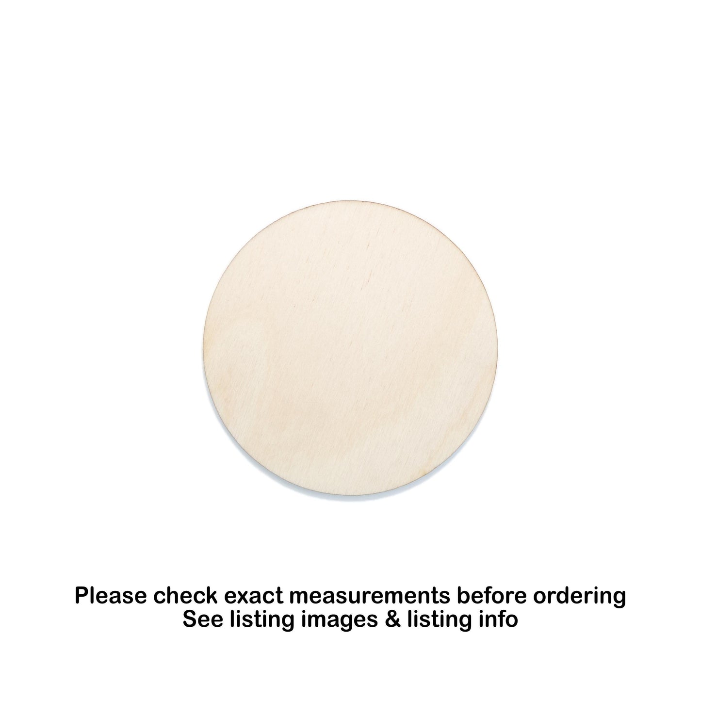 Circle Shape Blank Wood Cutout - Laser Cut Unfinished Craft Shape - Multiple Sizes