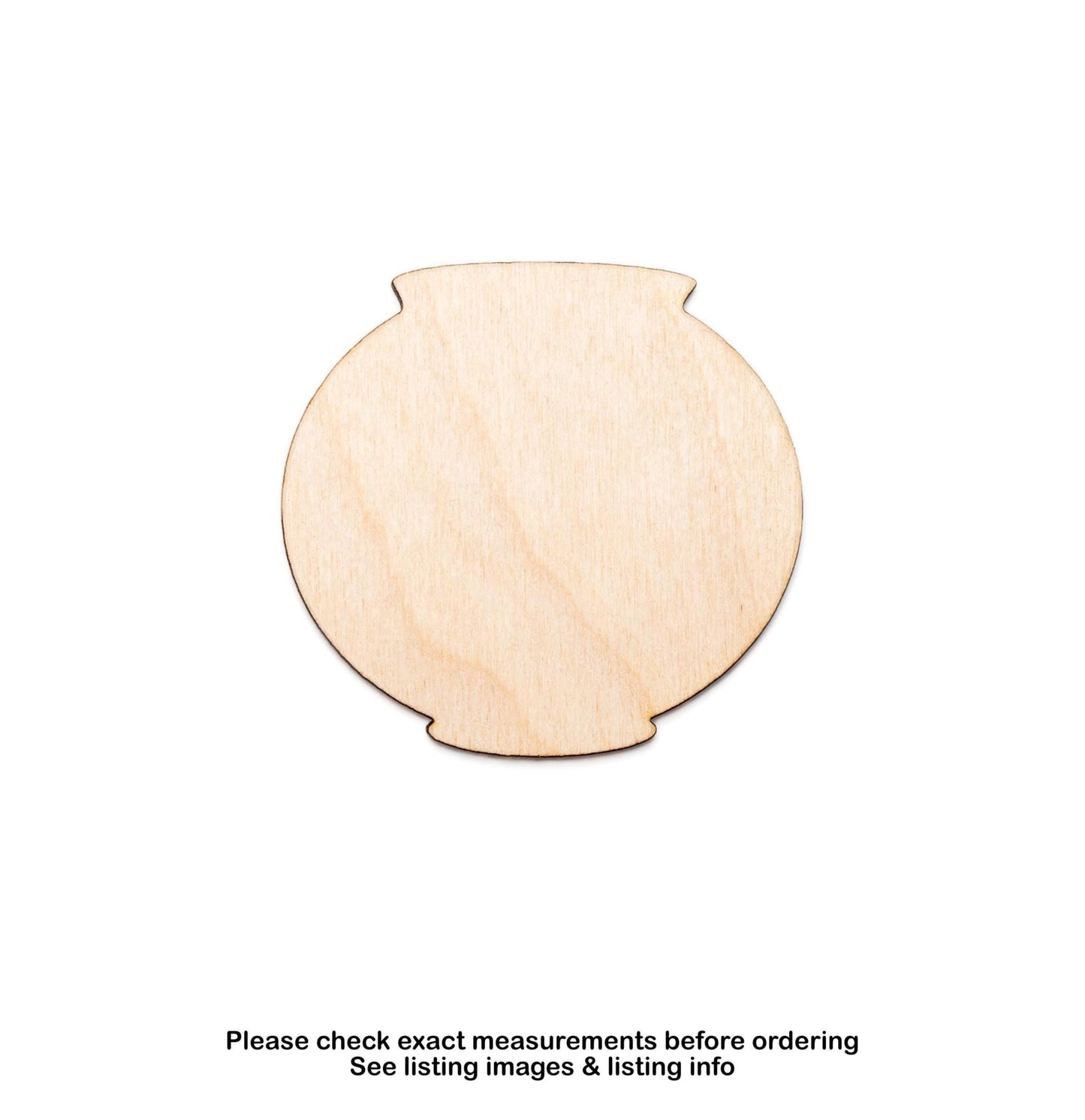 Fish Bowl Blank Wood Cutout - Laser Cut Unfinished Craft Shape - Multiple Sizes