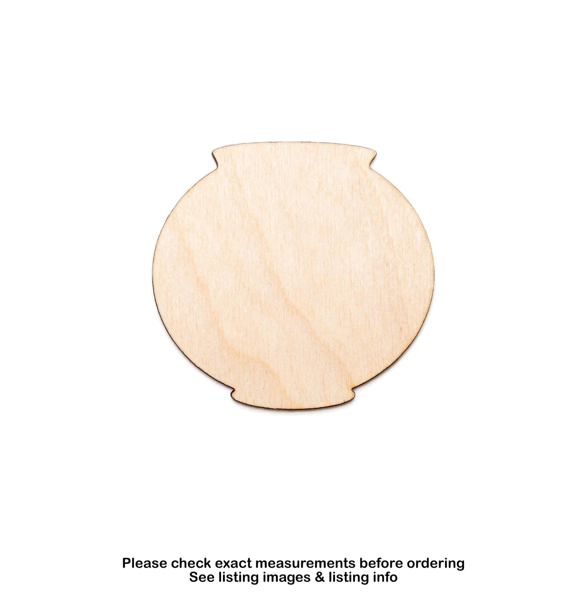 Fish Bowl Blank Wood Cutout - Laser Cut Unfinished Craft Shape - Multiple Sizes