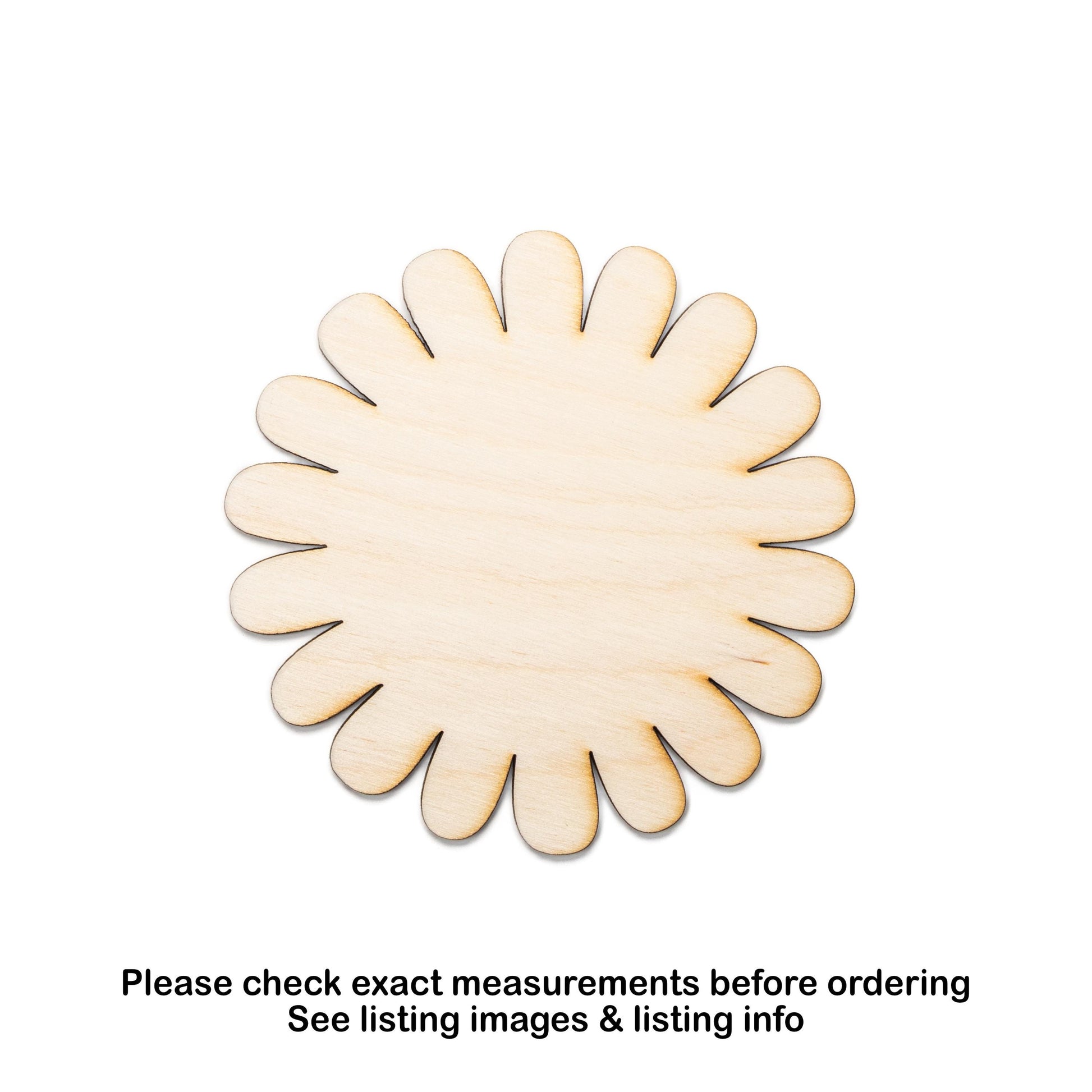 Daisy Blank Wood Cutout - Laser Cut Unfinished Craft Shape - Multiple Sizes
