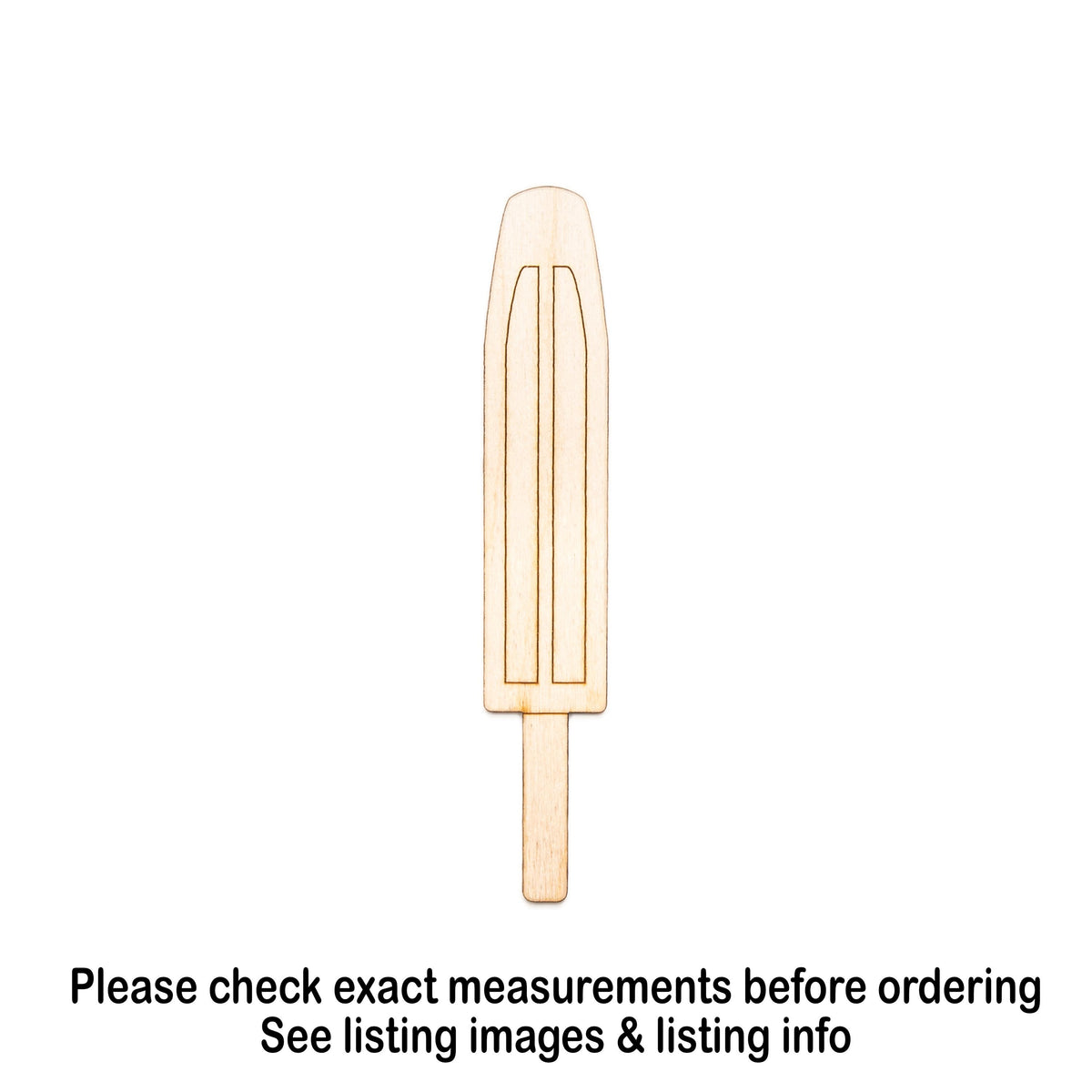 Popsicle Rocket Detailed Wood Cutout - Laser Cut Unfinished Craft Shape - Multiple Sizes