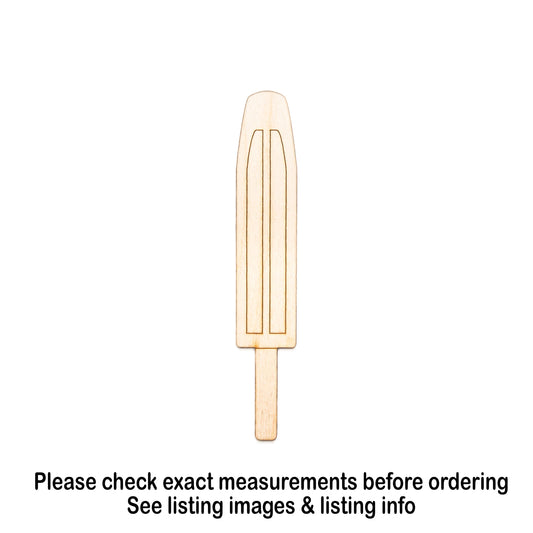 Popsicle Rocket Detailed Wood Cutout - Laser Cut Unfinished Craft Shape - Multiple Sizes