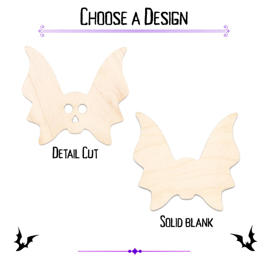 Skull Bow Blank Wood Cutout - Laser Cut Unfinished Craft Shape - Multiple Sizes