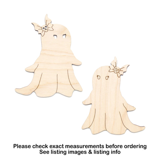 Ghost Girl Wood Cutout - Laser Cut Unfinished Craft Shape - Multiple Sizes