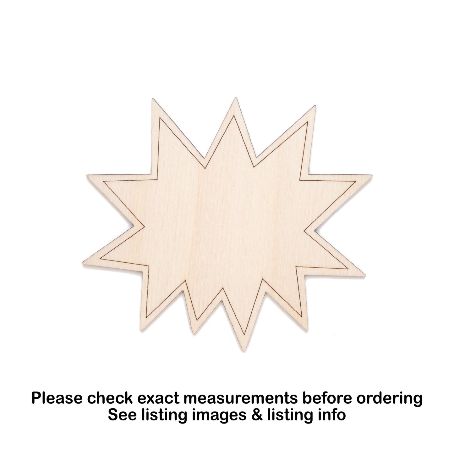 Announcement Bubble Detailed Wood Cutout - Laser Cut Unfinished Craft Shape - Multiple Sizes