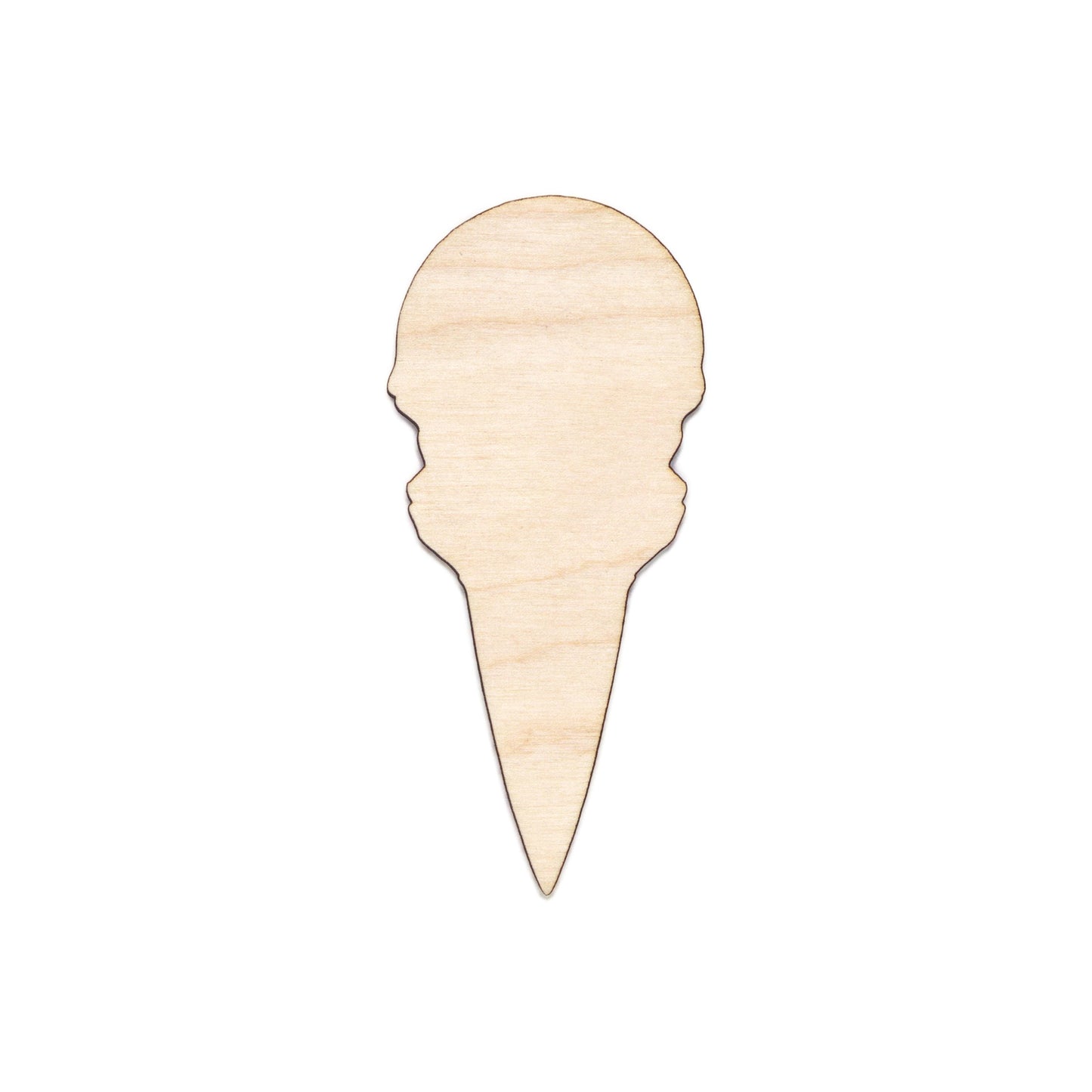 Crow Skull Wood Cutout - Laser Cut Unfinished Craft Shape - Multiple Sizes