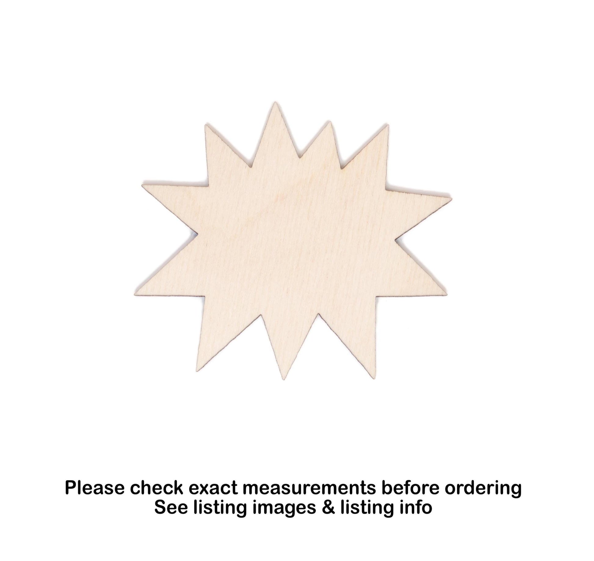 Announcement Bubble Blank Wood Cutout - Laser Cut Unfinished Craft Shape - Multiple Sizes