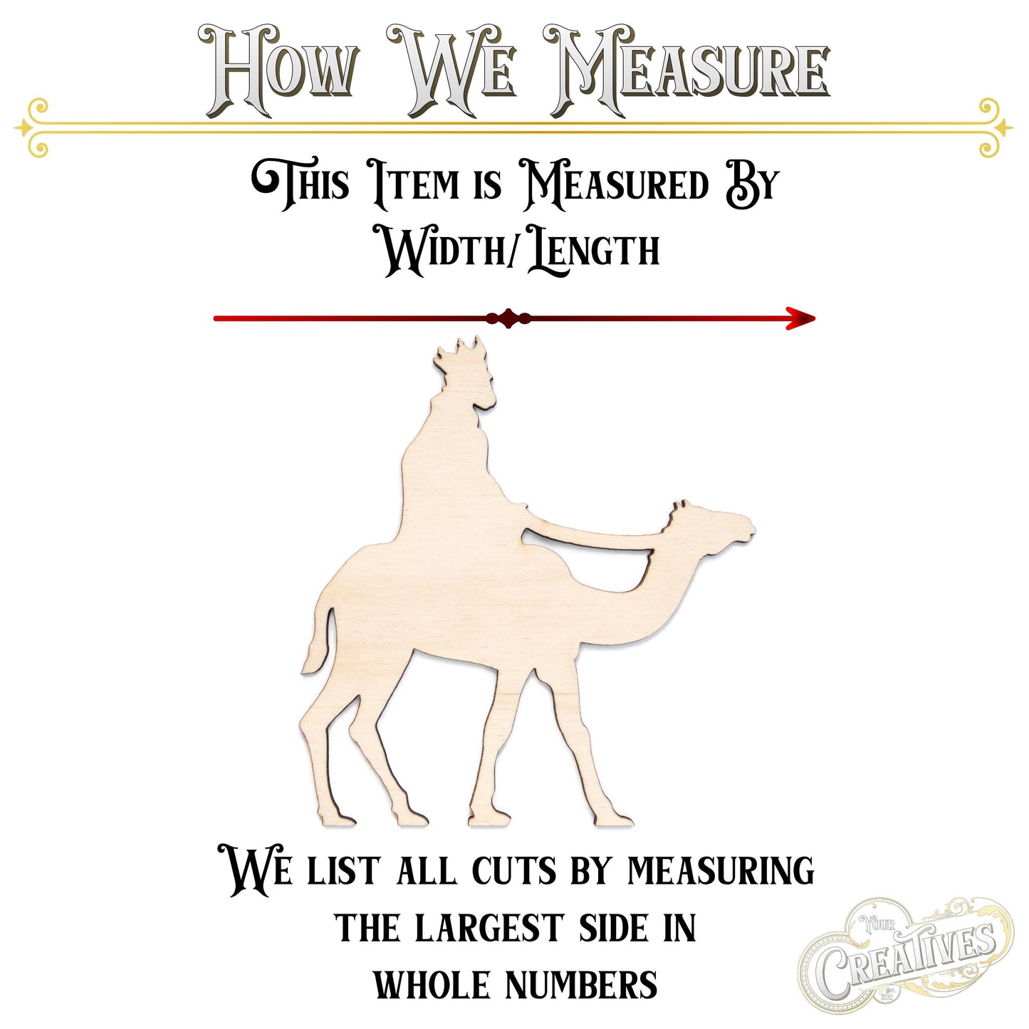 Three Wise Men Individual Blank Wood Cutout - Laser Cut Unfinished Craft Shape - Multiple Sizes