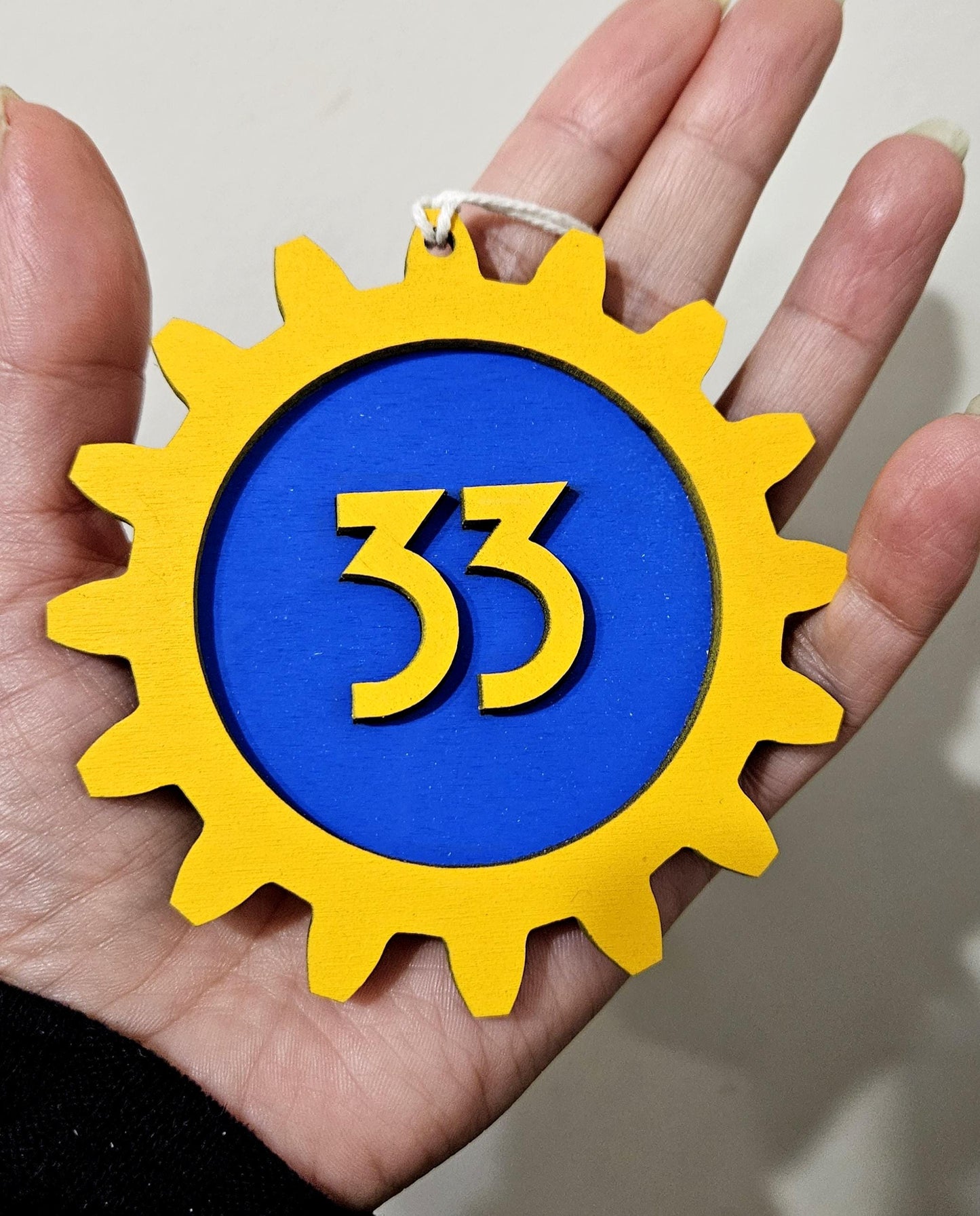Vault Number Custom Wood Ornament - Laser Cut Personalized Holiday Craft Shape