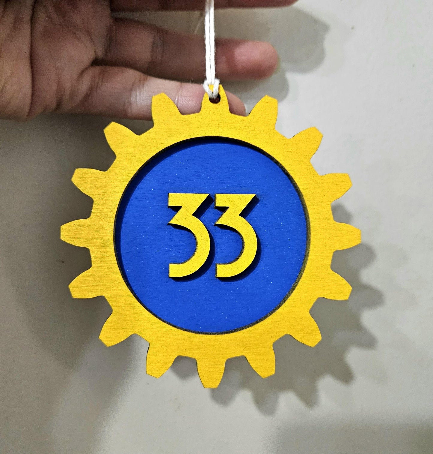 Vault Number Custom Wood Ornament - Laser Cut Personalized Holiday Craft Shape