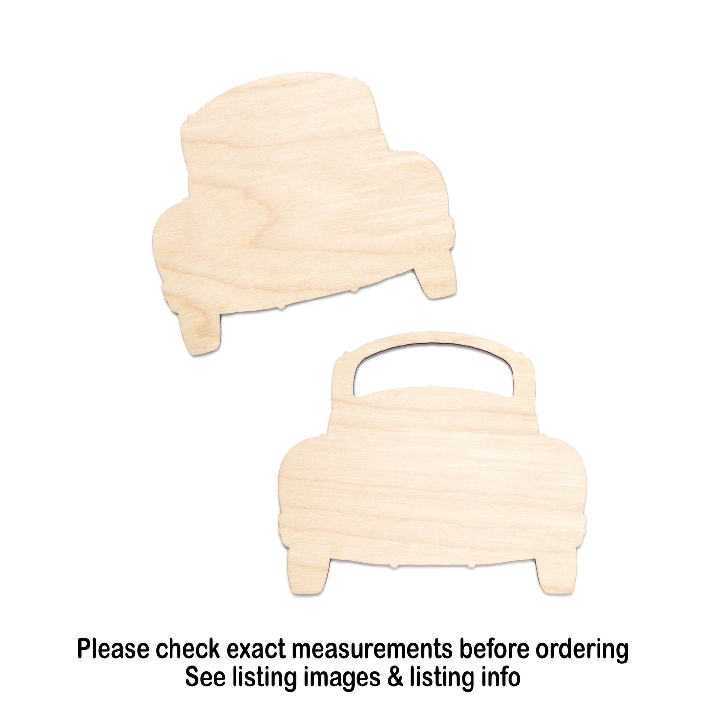 Buggy Car Blank Wood Cutout - Laser Cut Unfinished Craft Shape - Multiple Sizes