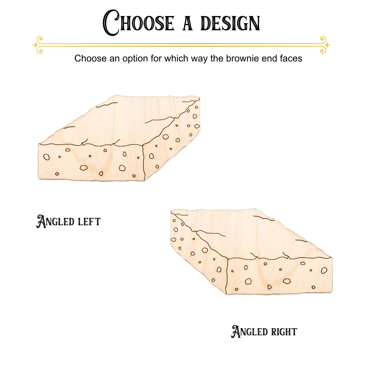 Brownie Wood Cutout - Laser Cut Unfinished Craft Shape - Multiple Sizes