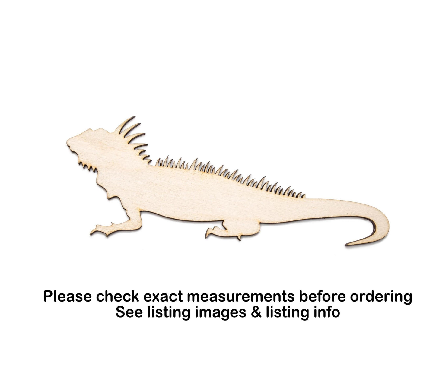 Iguana Blank Blank Wood Cutout - Laser Cut Unfinished Craft Shape - Multiple Sizes