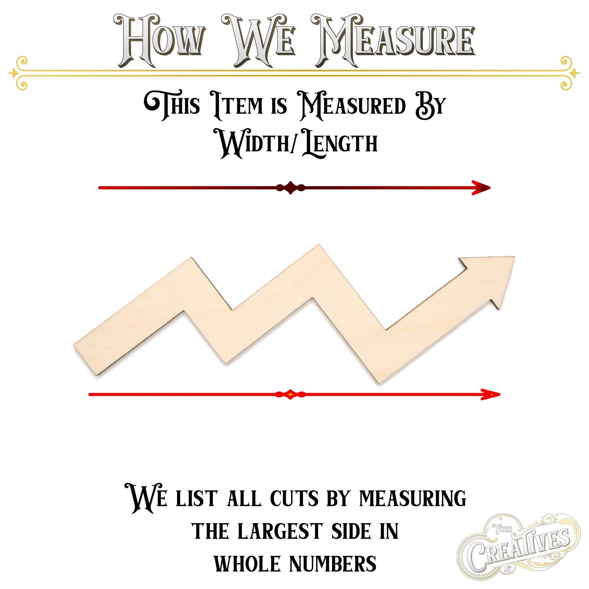Chart Arrow Graph Wood Cutout - Laser Cut Unfinished Craft Shape - Multiple Sizes